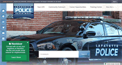 Desktop Screenshot of lafayettepolice.us